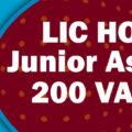 LIC HOUSING RECRUITMENT OF JUNIOR ASSISTANTS OF 200 POSTS 2024 APPLY ONLINE